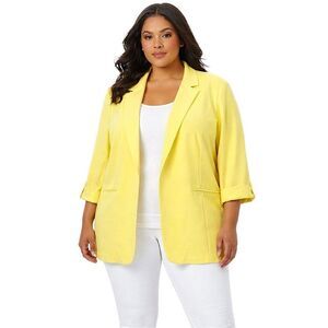 Calvin Klein Topper Jacket Size 2X Yellow NWOT